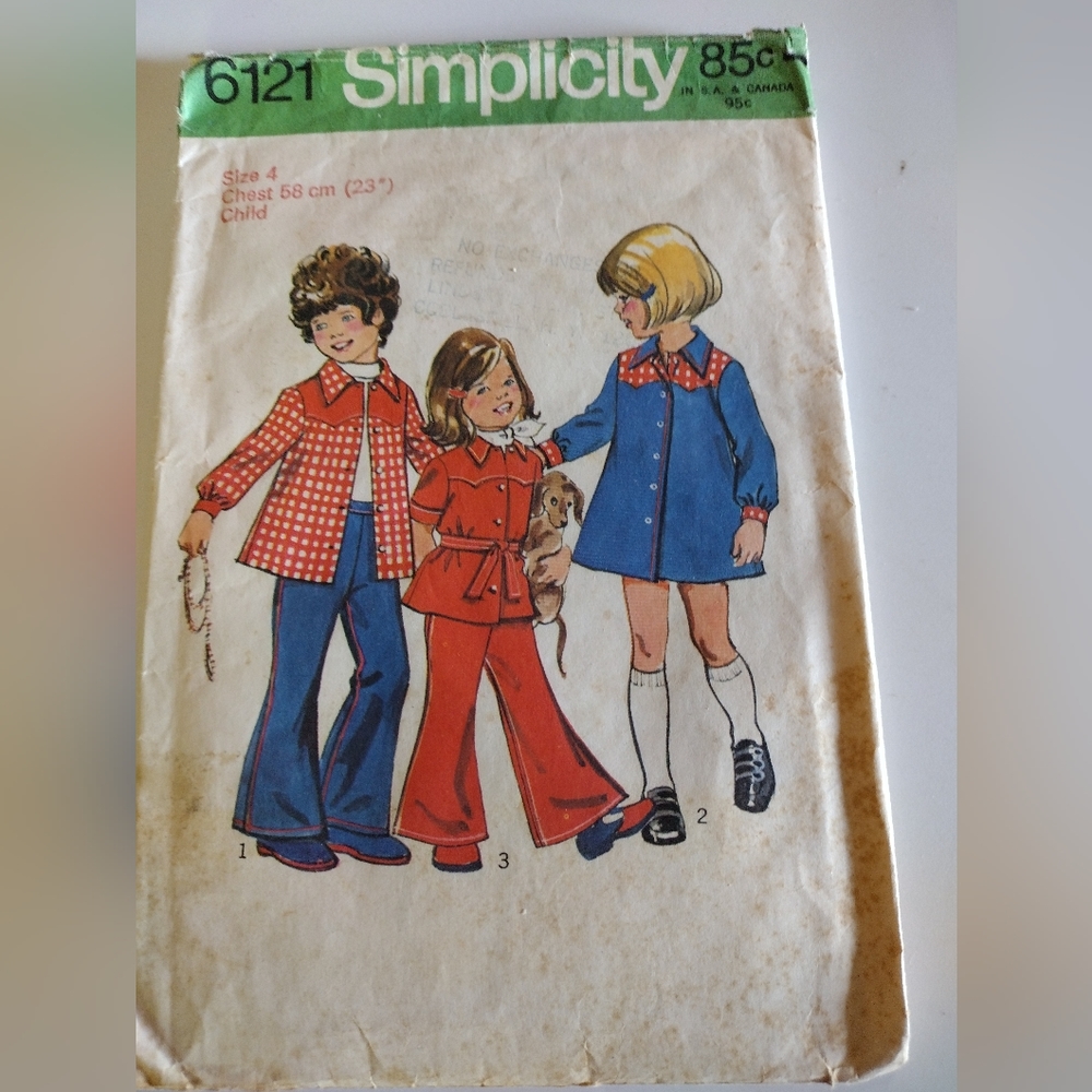 Simplicity vintage 6121 sewing pattern